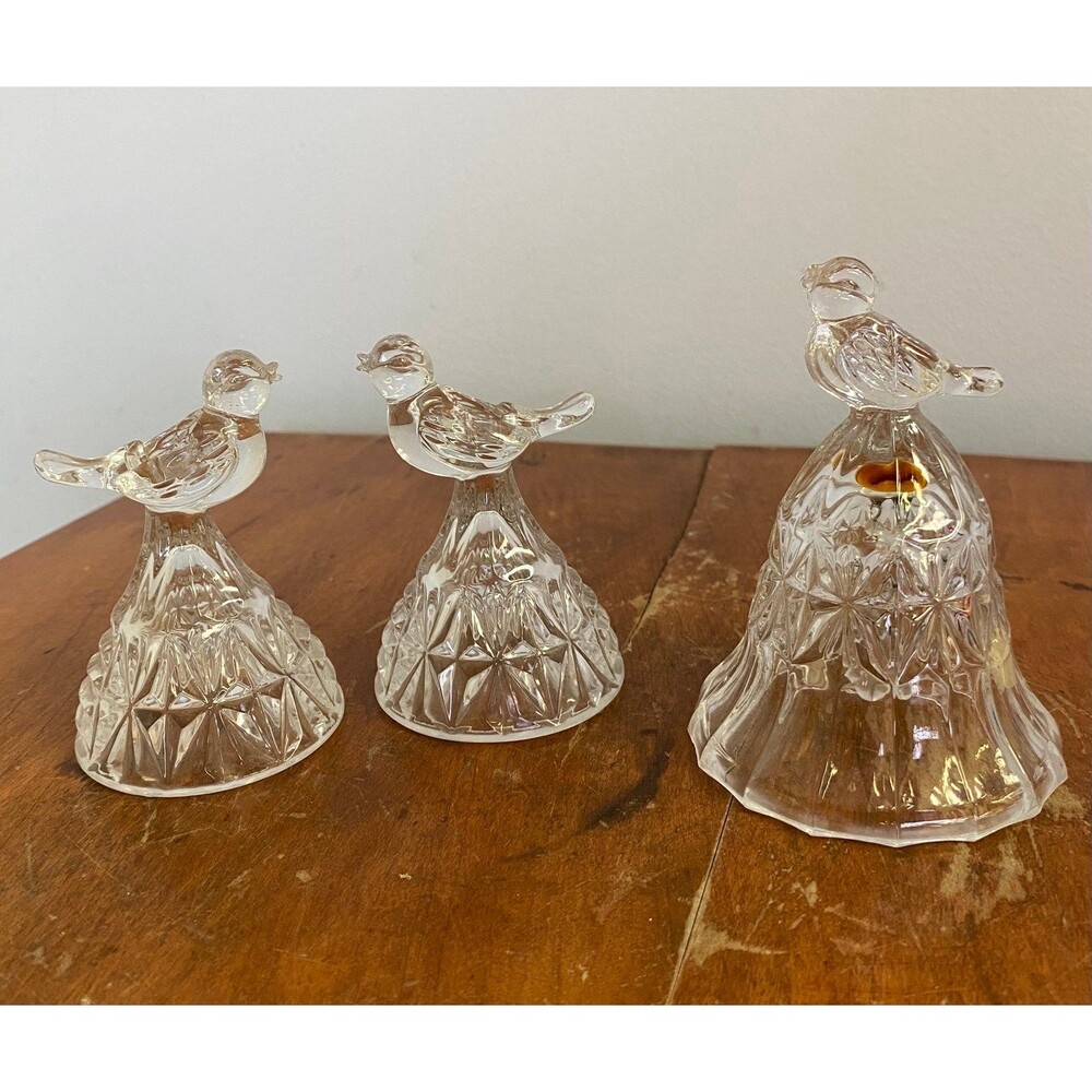 Vtg Hofbauer The Byrdes Collection Mini Candle Stick Holder Pair & a Byrdes Bell